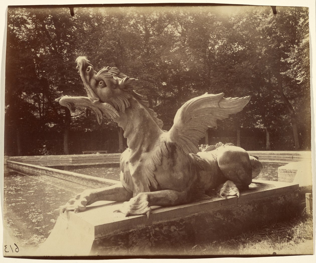 Grand Trianon, drake av Hardy av Eugène Atget