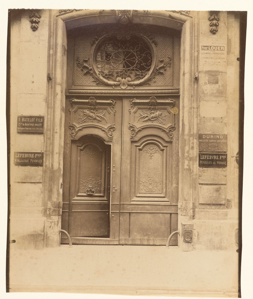 Hôtel Bergeret, Bérangergatan av Eugène Atget