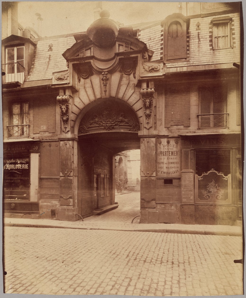Hôtel du Magistrat de Bordeaux, 30 rue des Francs-Bourgeois av Eugène Atget
