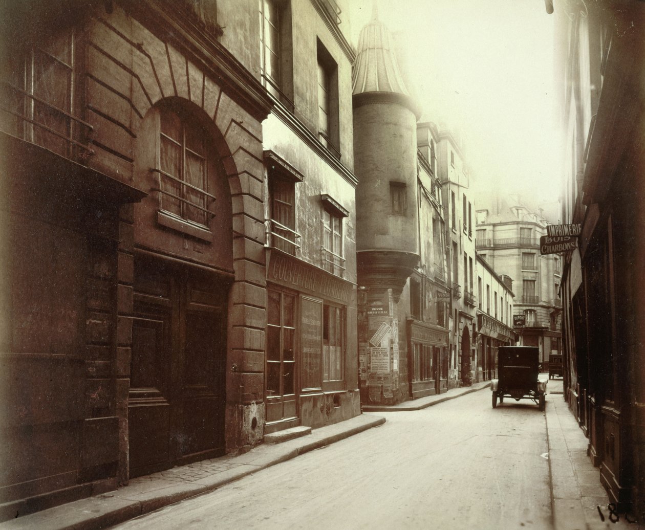 Hôtel des Abbés de Fecamp, 3 rue Hautefeuille, 6:e arrondissement, Paris (s/v foto) av Eugène Atget