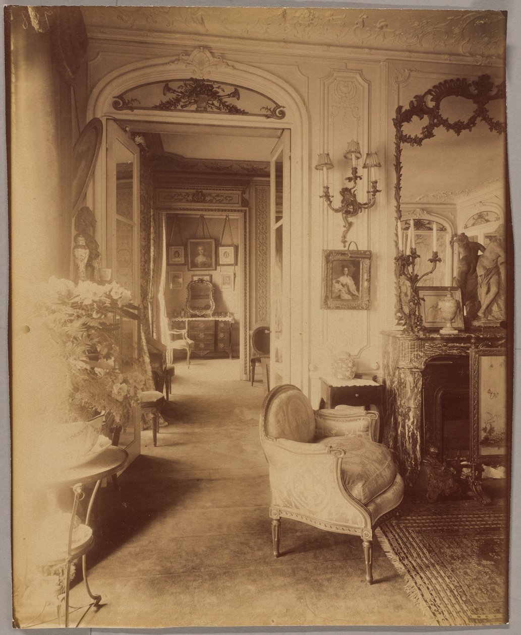 Interiör hos Mlle Sorel från Comédie-Française, Avenue des Champs-Élysées av Eugène Atget