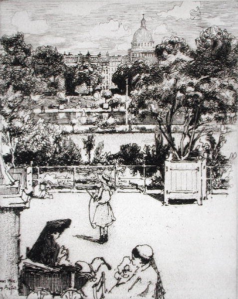 Parisisk park, från 