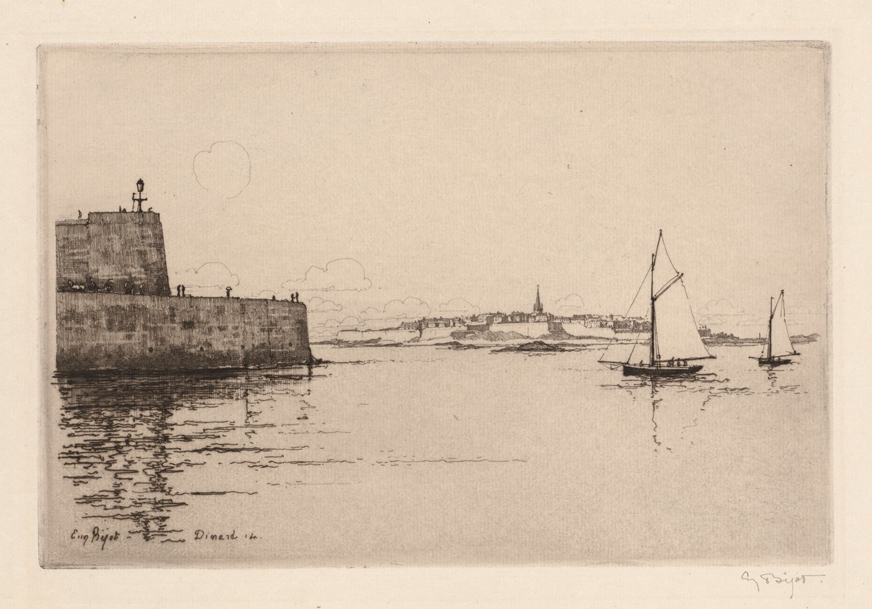 Saint-Malo sett från Dinard Saint-Malo sett från Dinard, 1914. av Eugene Bejot