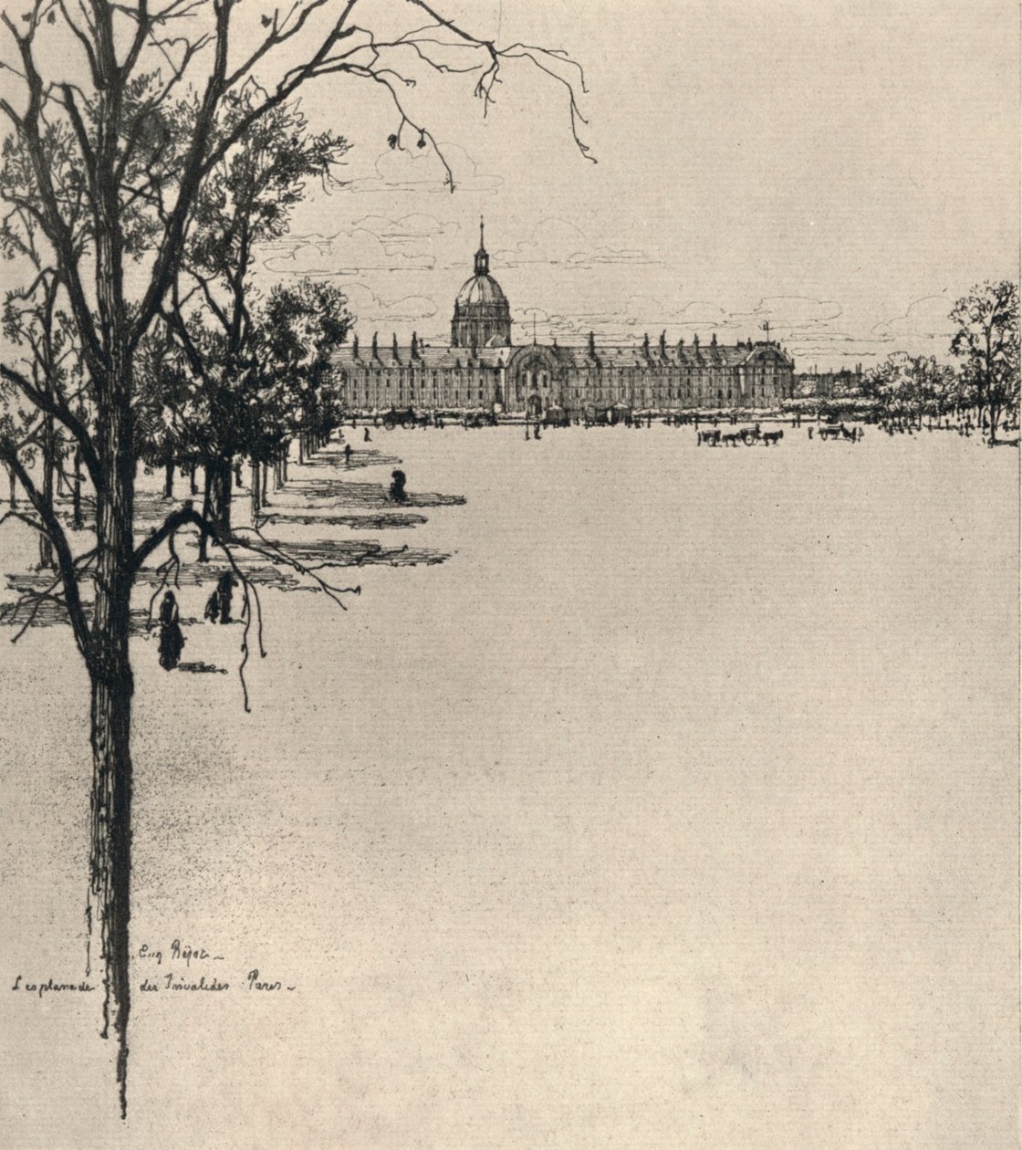 Esplanaden i Les Invalides, 1915 av Eugene Bejot