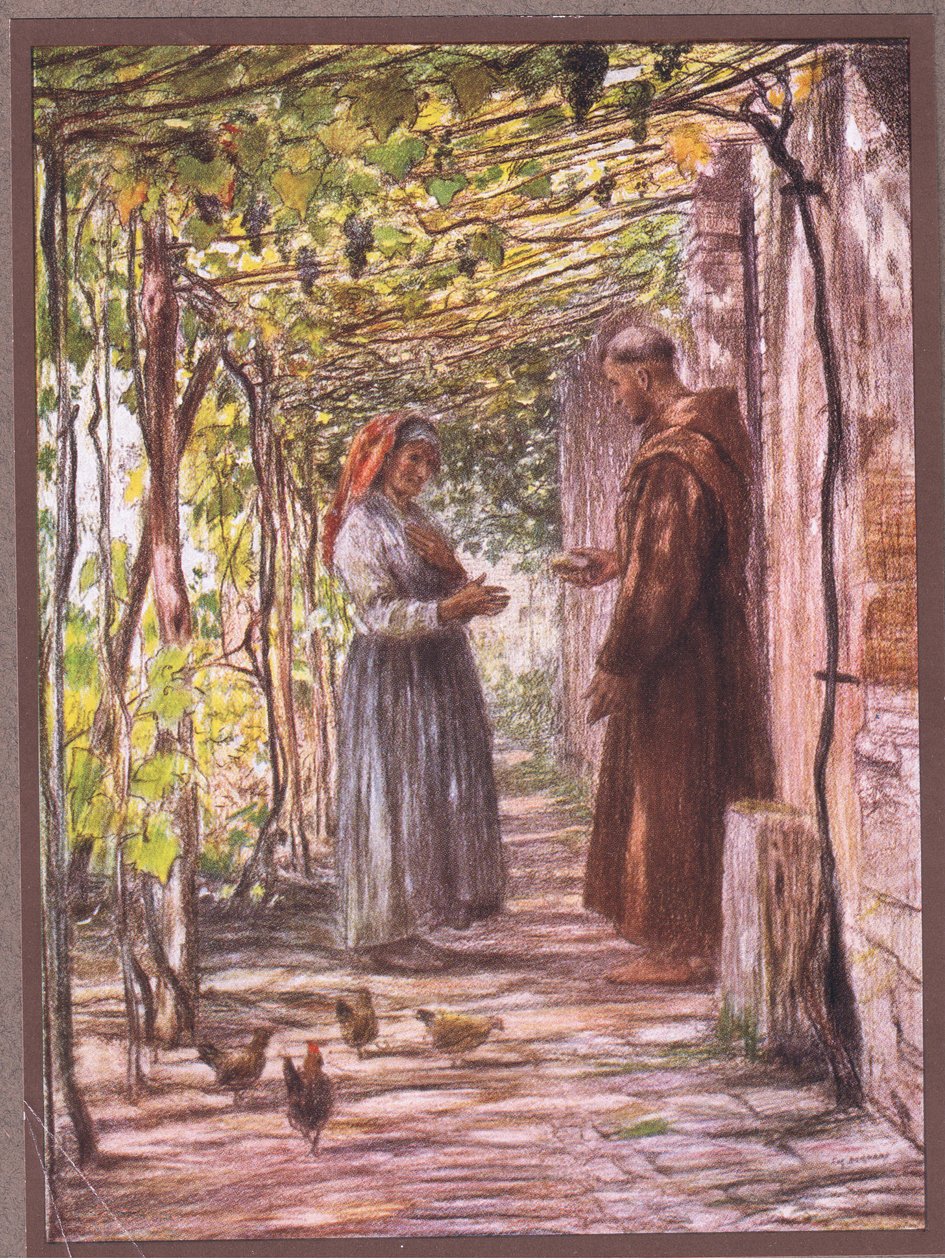 Broder Masseo utnämndes till dörrvakt 1919 av Eugene Burnand