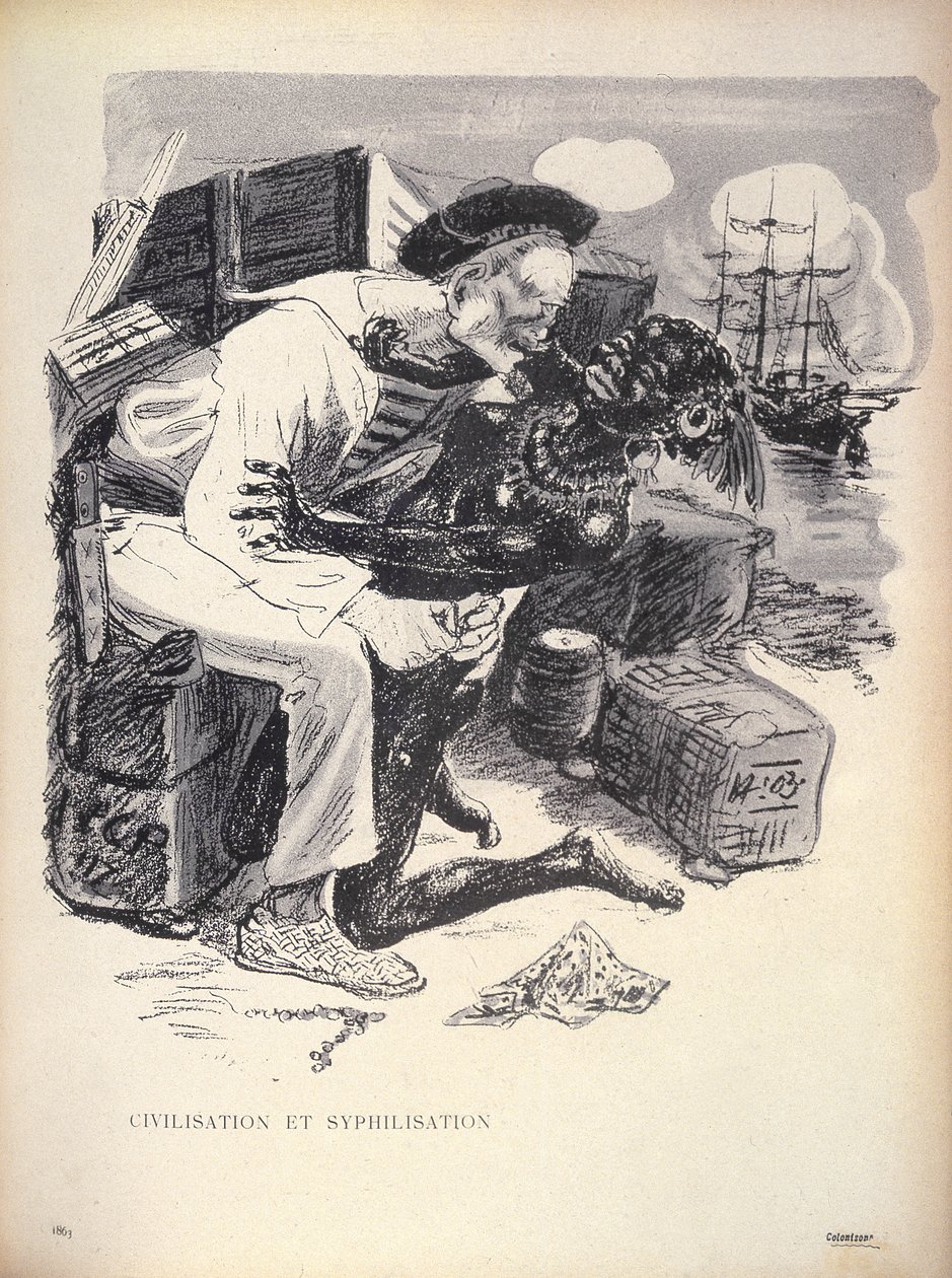 Civilization and Syphilization, sid. 1863 graverad av Grandjouan från LAssiette Au Beurre, pub. 10:e jan. 1903 av Eugene Cadel