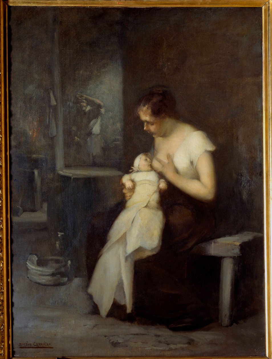 Sjuksköterskemålning av Eugene Carriere (1849-1906) 1879 sön. 0,81x0,59 m Rouen, Musee des Beaux Arts av Eugène Carrière