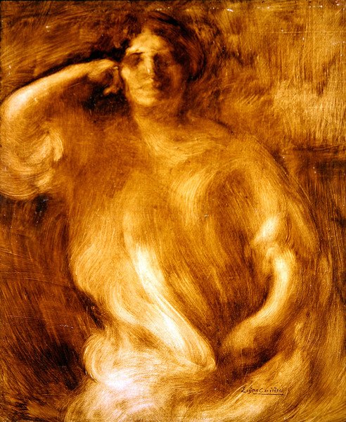 Porträtt av konstnärens mor, Madame Carriere (olja på duk) av Eugène Carrière