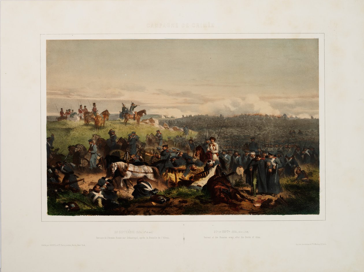 20 september 1854. Ryska arméns reträtt efter slaget vid Alma 1855. av Eugene Charles Francois Guerard