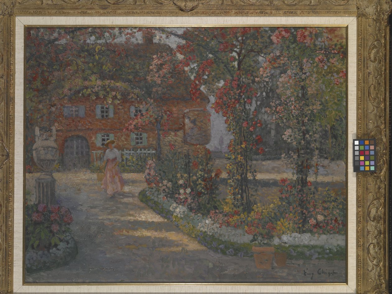 Le Mazet At Juan-Les-Pins (olja på duk) av Eugene Chigot