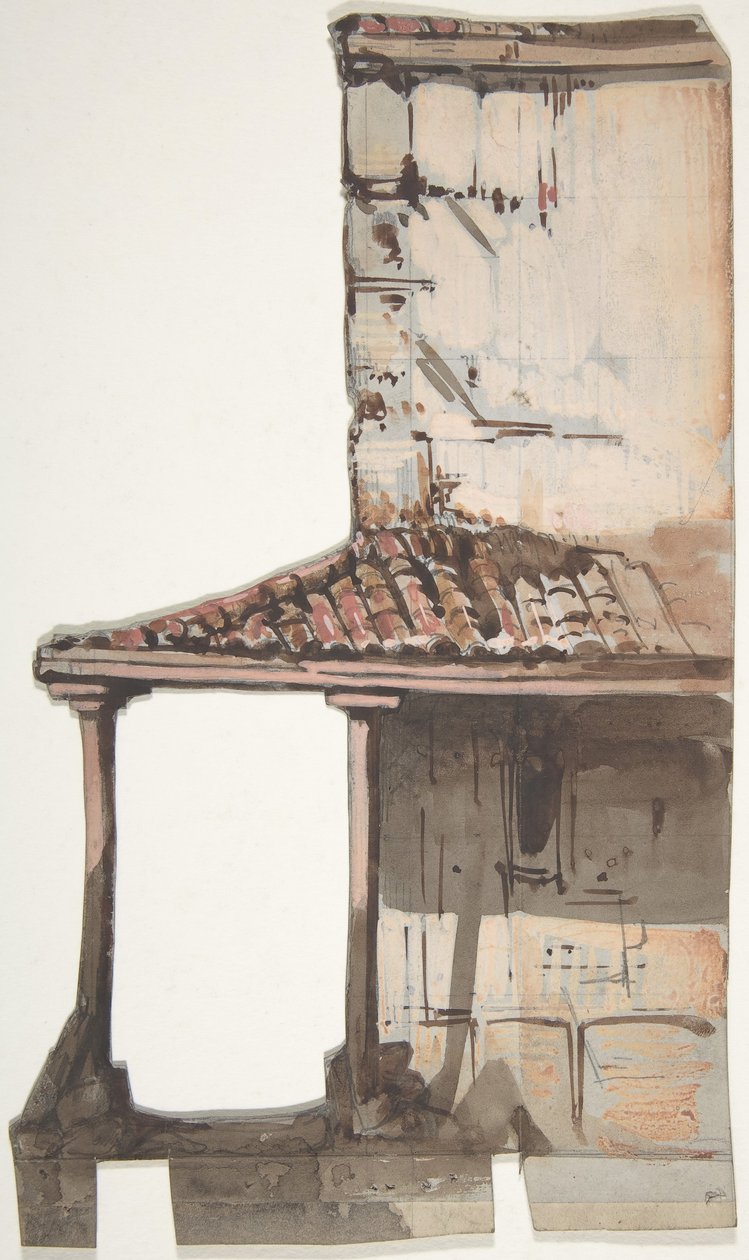 Design för en scen på Opéran, Paris, 1830-90. av Eugene Ciceri