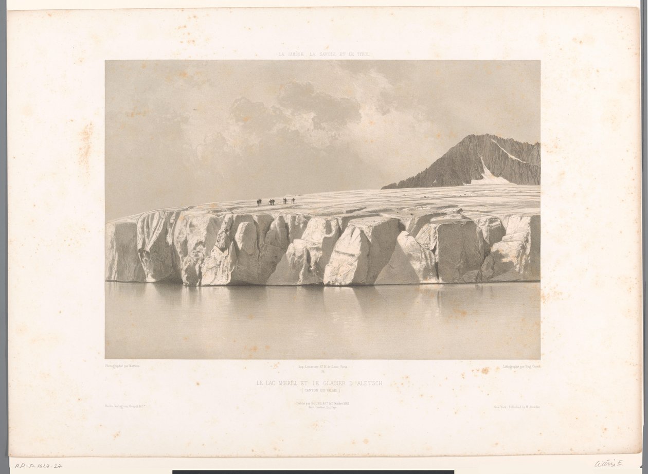 Utsikt över Märjelensee och Aletschglaciären Le Lac Merill et le Glacier d