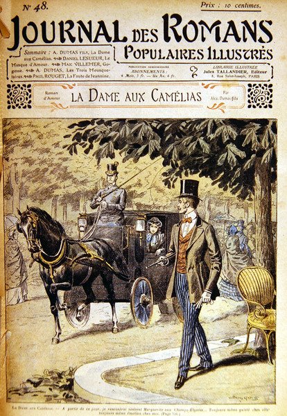 Armand möter Marguerite på Champs-Elysees, illustration till 