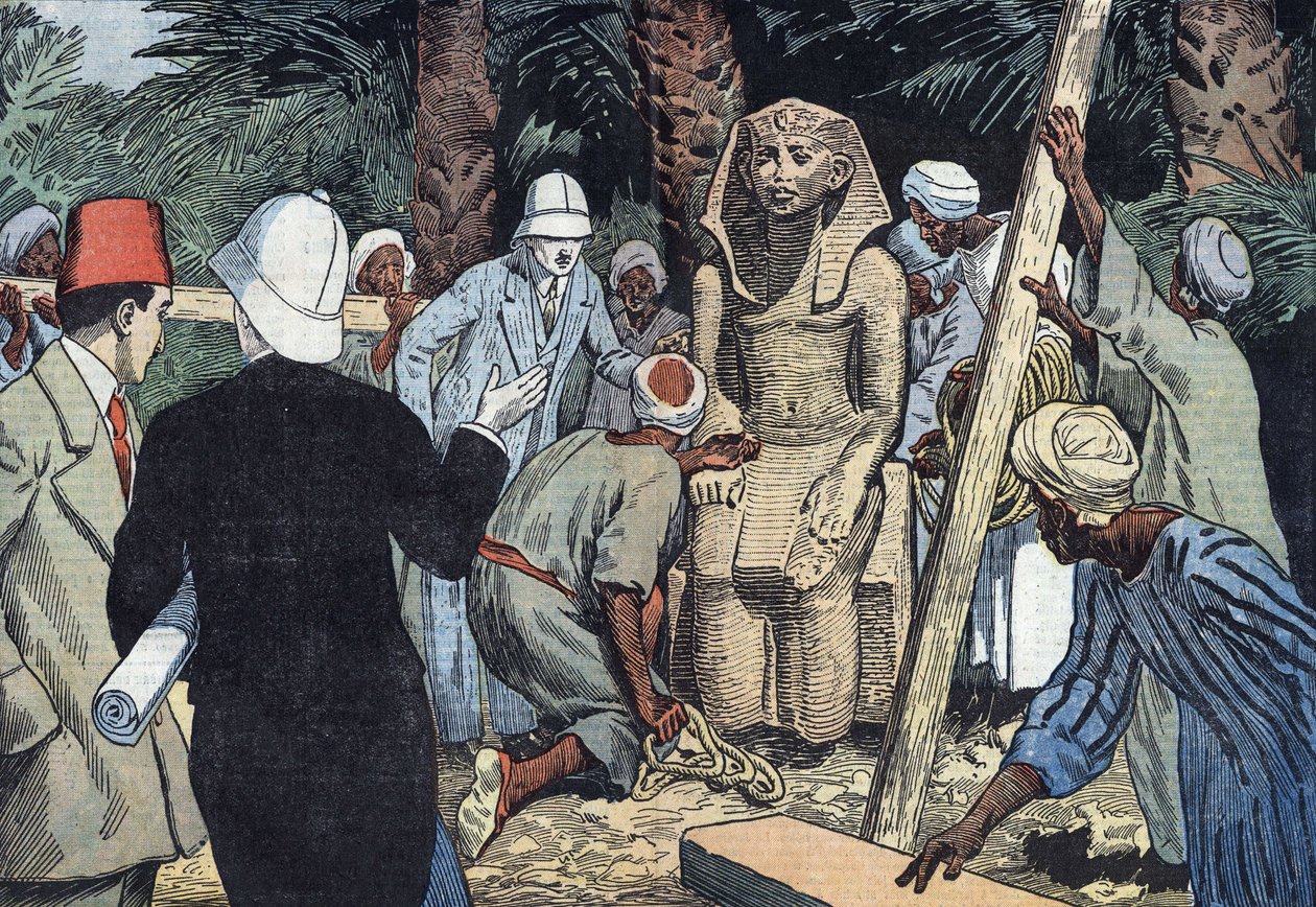 Upptäckt från statyn av Sesostris III år 1862 av Eugene Damblans