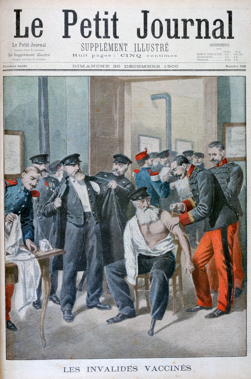 Vaccinationer av de gamla soldaterna, Paris, 1900 av Eugene Damblans