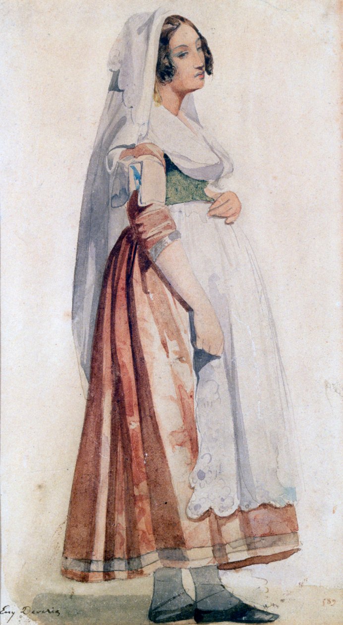 Ung italienare, c1825-1865 av Eugene Deveria