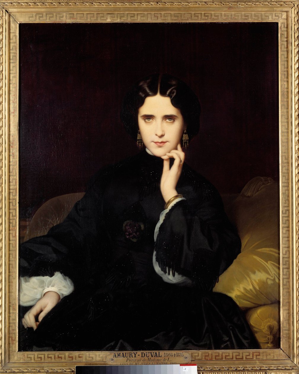 Porträtt av Madame de Loynes (1837-1908) Hon hade en viktig litterär och politisk salong. Målning av Eugene Amaury-Duval (1808-1885) 1862 Sön. 0,82x1m. Paris, Musée d