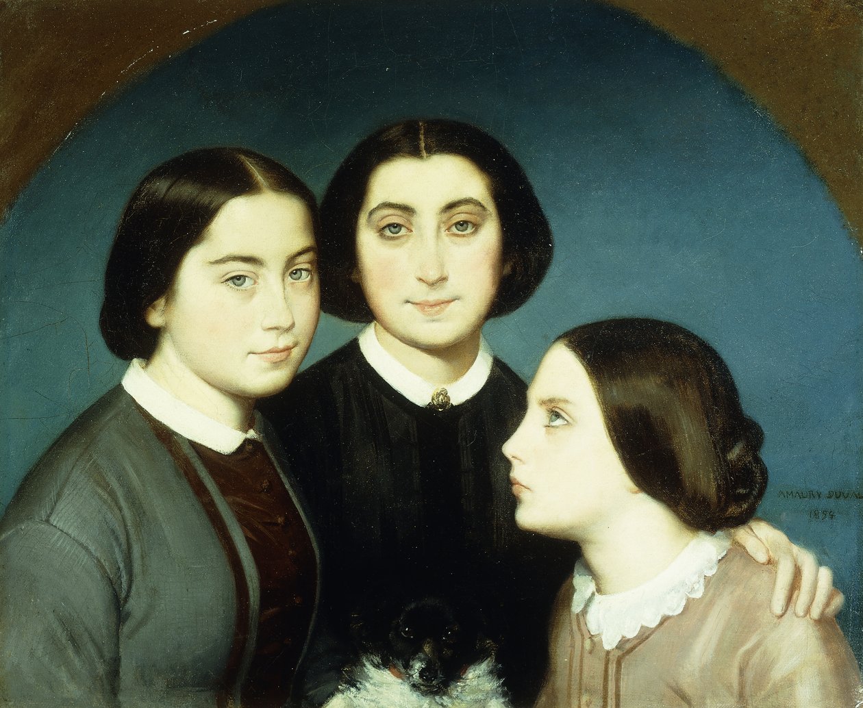 Porträtt av Charles Naudiers tre döttrar, 1854 av Eugene Emmanuel Amaury Duval