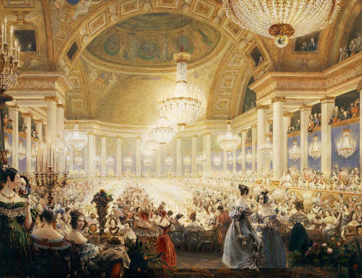 Damernes Fest på Tuilerierne i 1835swed av Eugene Emmanuel Viollet le Duc