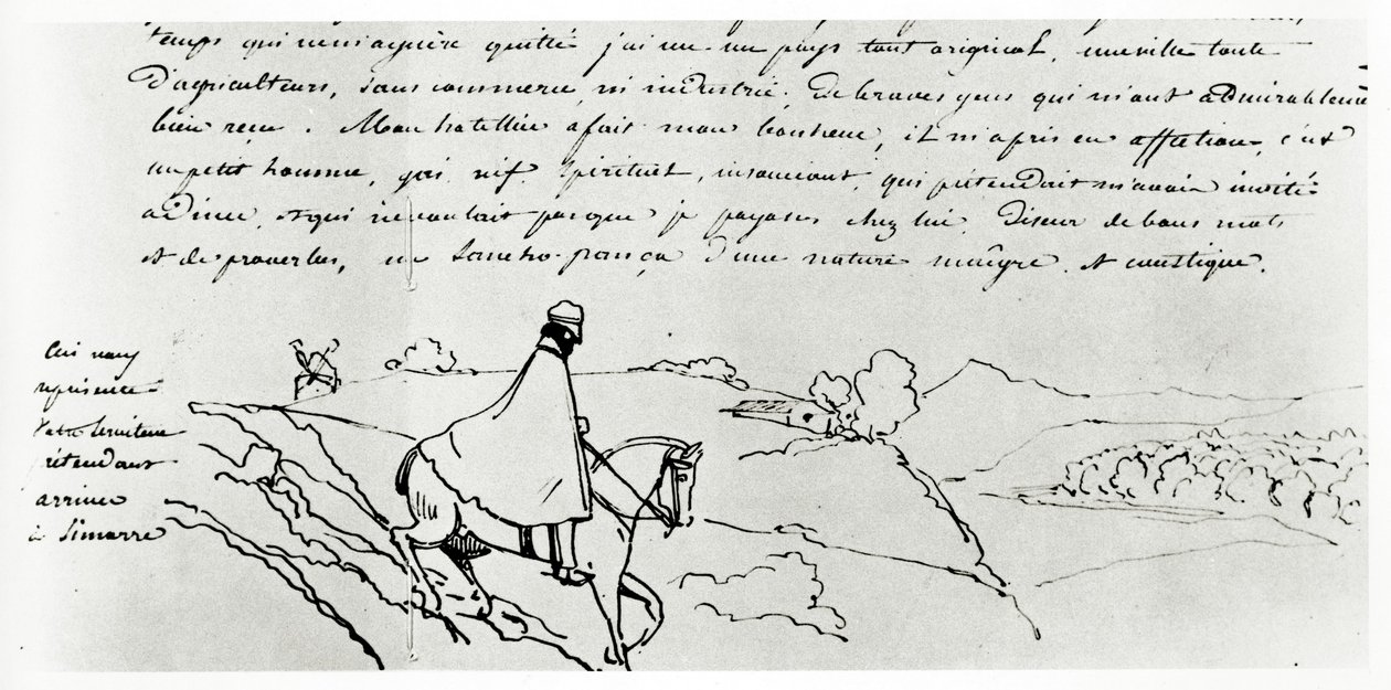 Viollet-le-Duc på sina resor genom Frankrike (bläck på papper) av Eugene Emmanuel Viollet le Duc