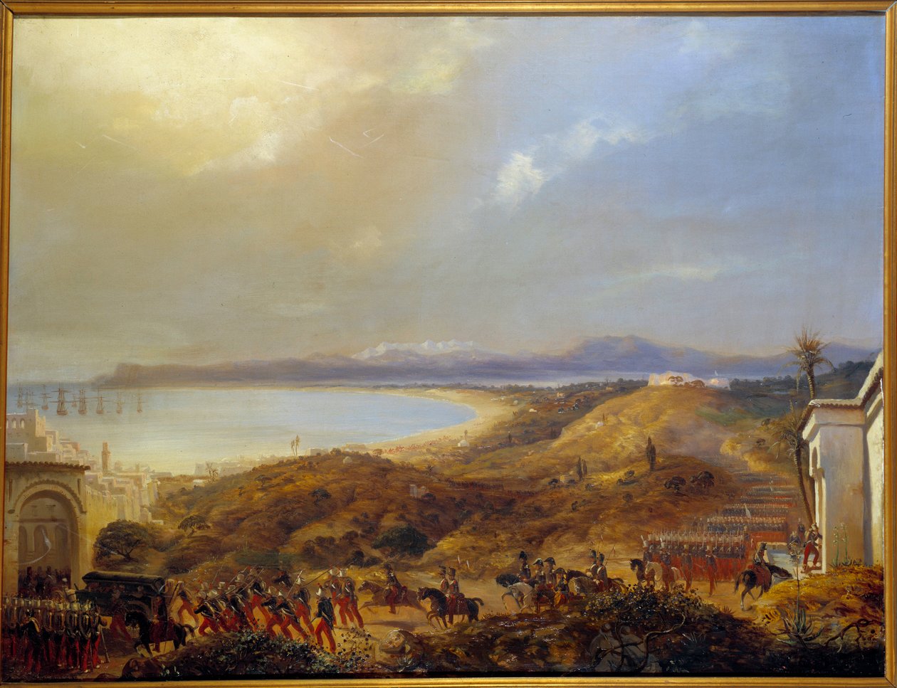 Den franska armén gick in i Alger den 5 juli av Eugene Flandrin