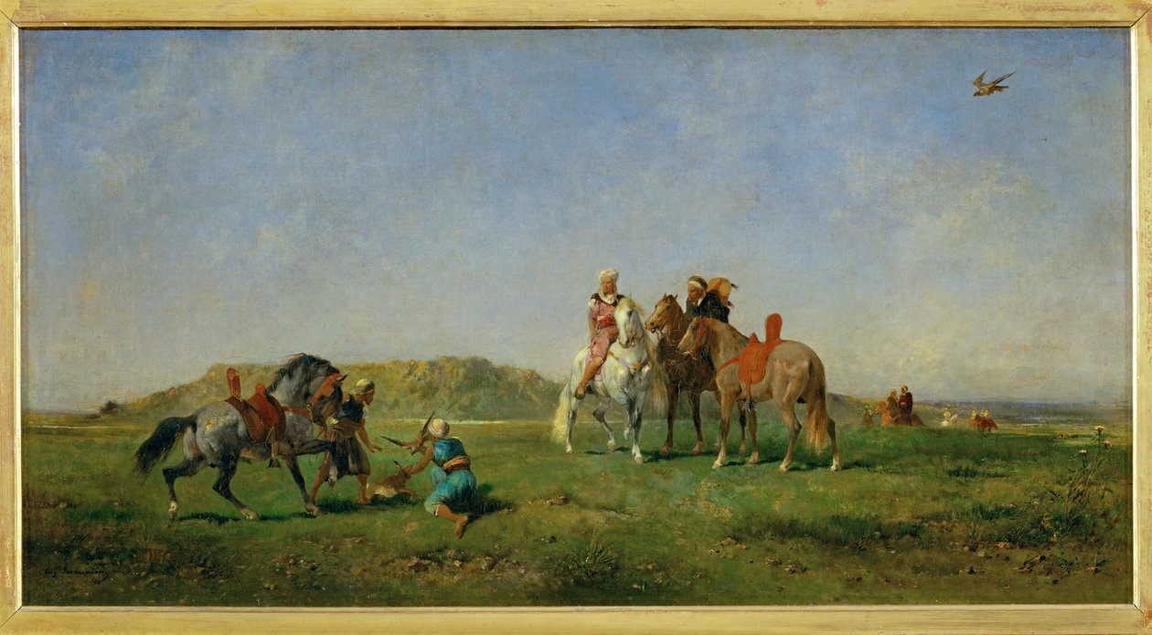 Chasse au faucon en Algerie - Jakt med falkar i ... av Eugène Fromentin