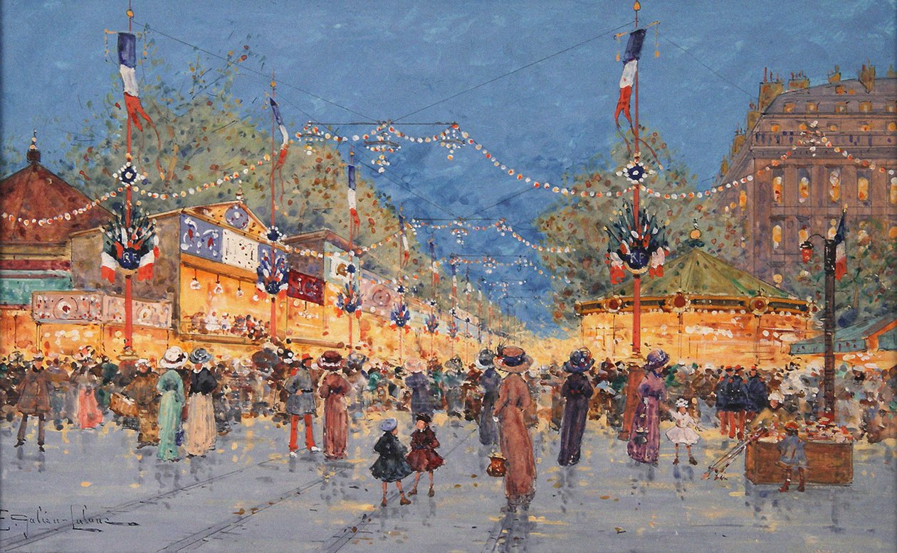 Pepparkaksmässa. Nation Square, ca. 1930 av Eugene Galien Laloue