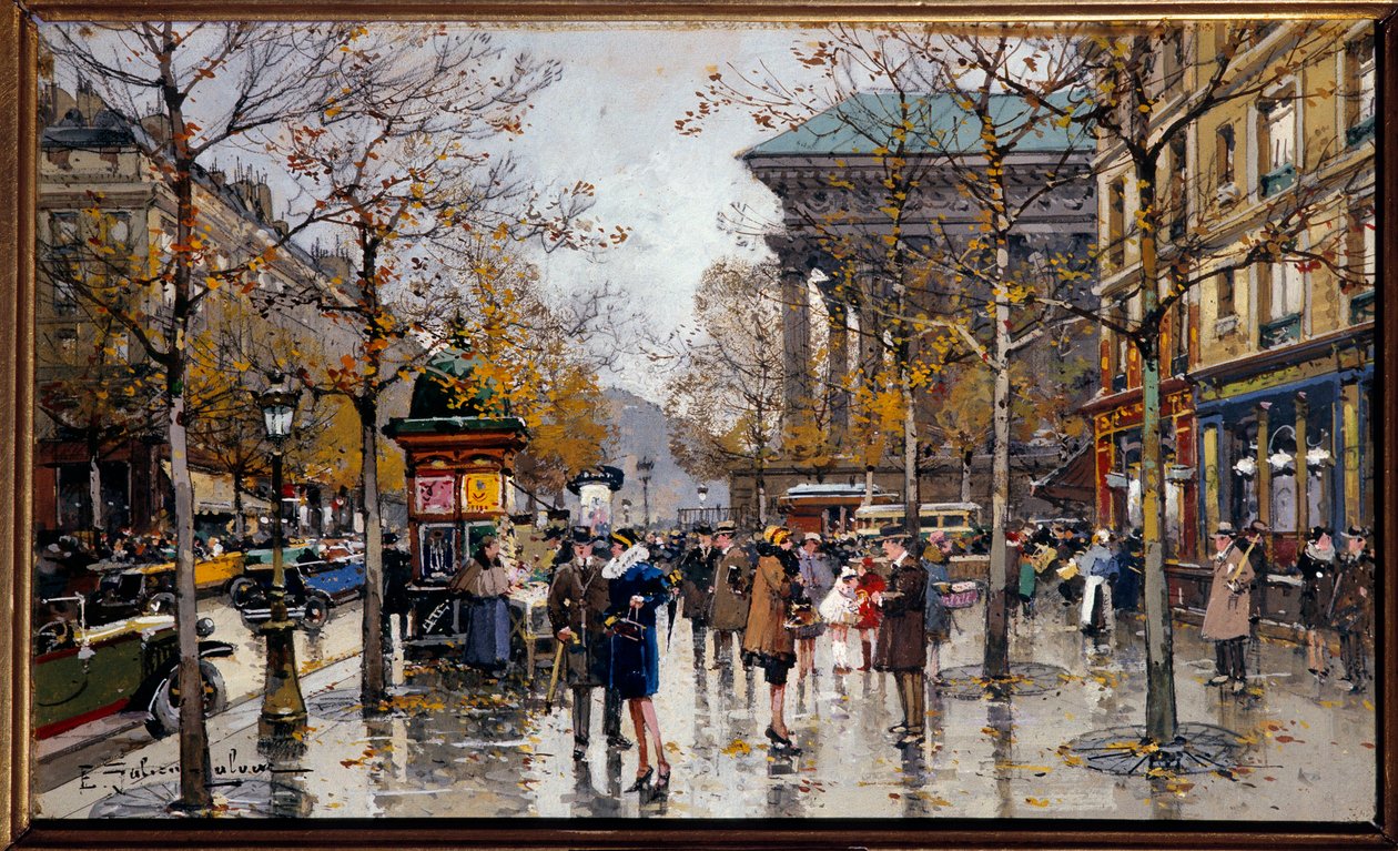 Utsikt över boulevard des Italians i Paris Målning av Eugene Galien Leloue (Galien-Leloue) (1854-1941) Cholet från 1900-talet, Musee des Beaux Arts av Eugene Galien Laloue