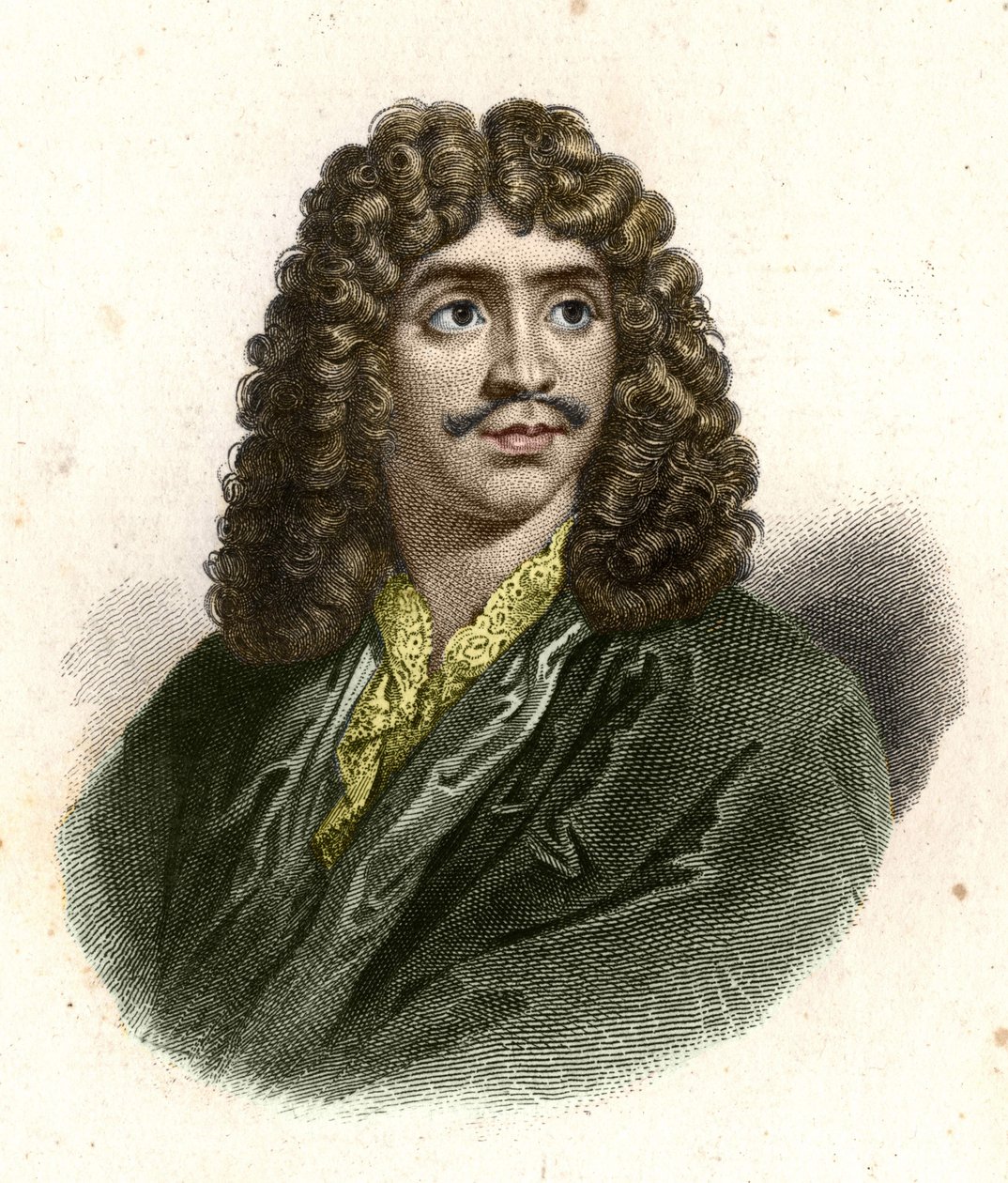 Jean Baptiste Poquelin sa Molière (1622 - 1673) graverad av Giraut. av Eugene Giraud