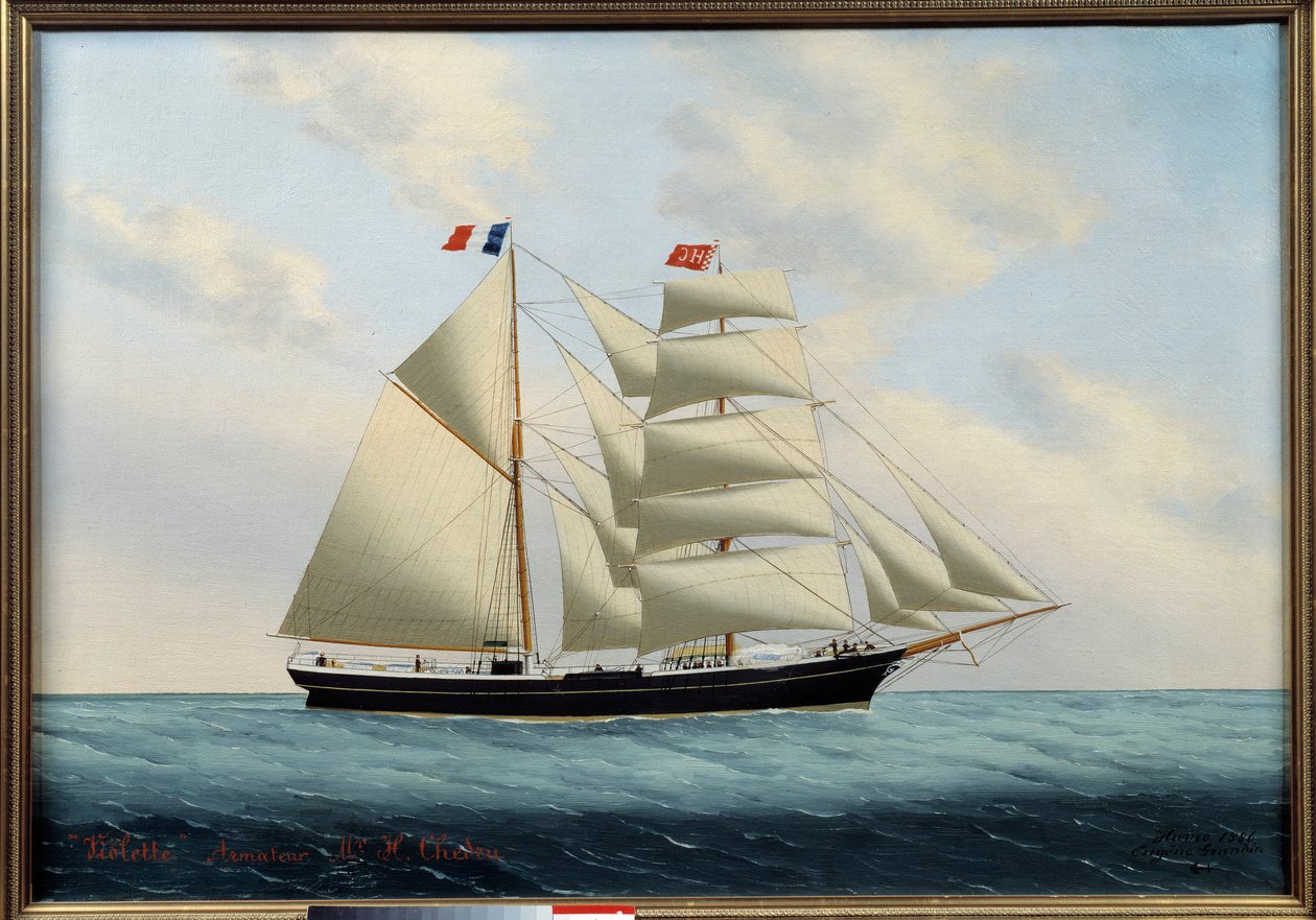 Briggen Violet. Målning av Eugene Margueritte-Grandin dit Eugene Grandin (1833-1916) av Eugene Grandin