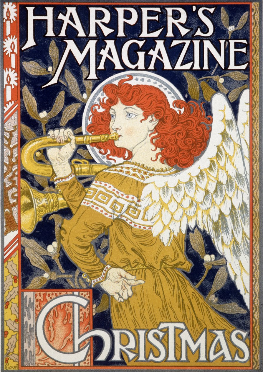 Angel Sounding of the Trumpet - Amerikansk julaffisch för "Harper