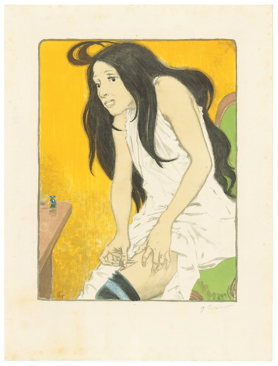 Morphinomane, från: L’Album d’Estampes Originales de la Galerie Vollard av Eugene Grasset