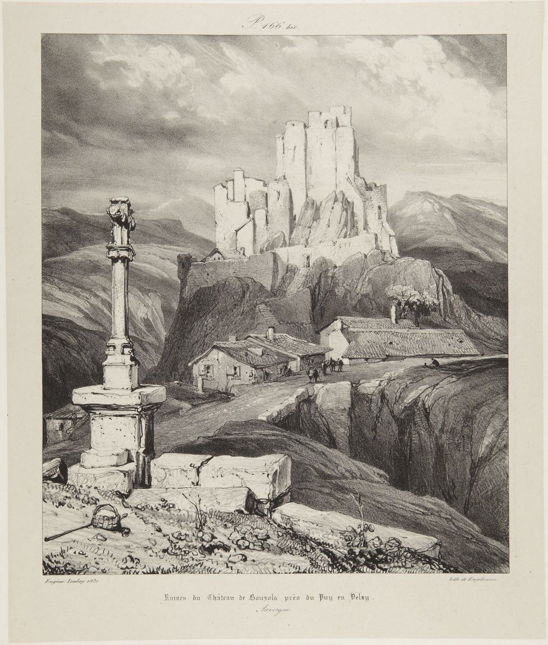 Château de Bouzals av Eugene Isabey