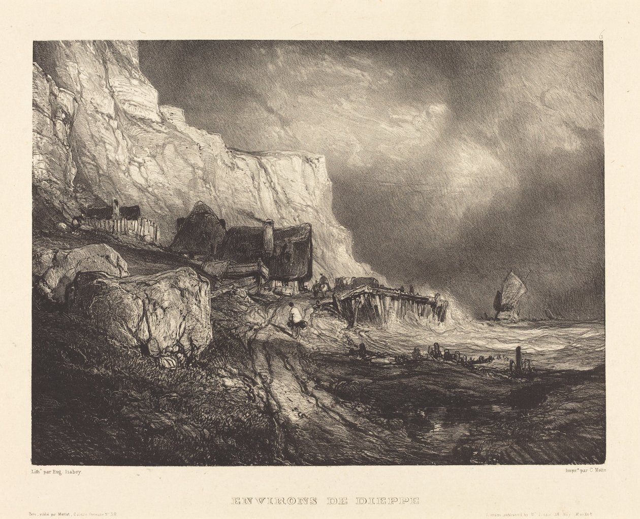 Runt Dieppe av Eugene Isabey