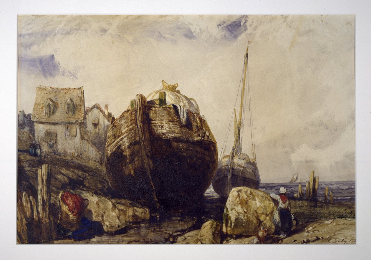 Fiskebåtar av Eugene Isabey