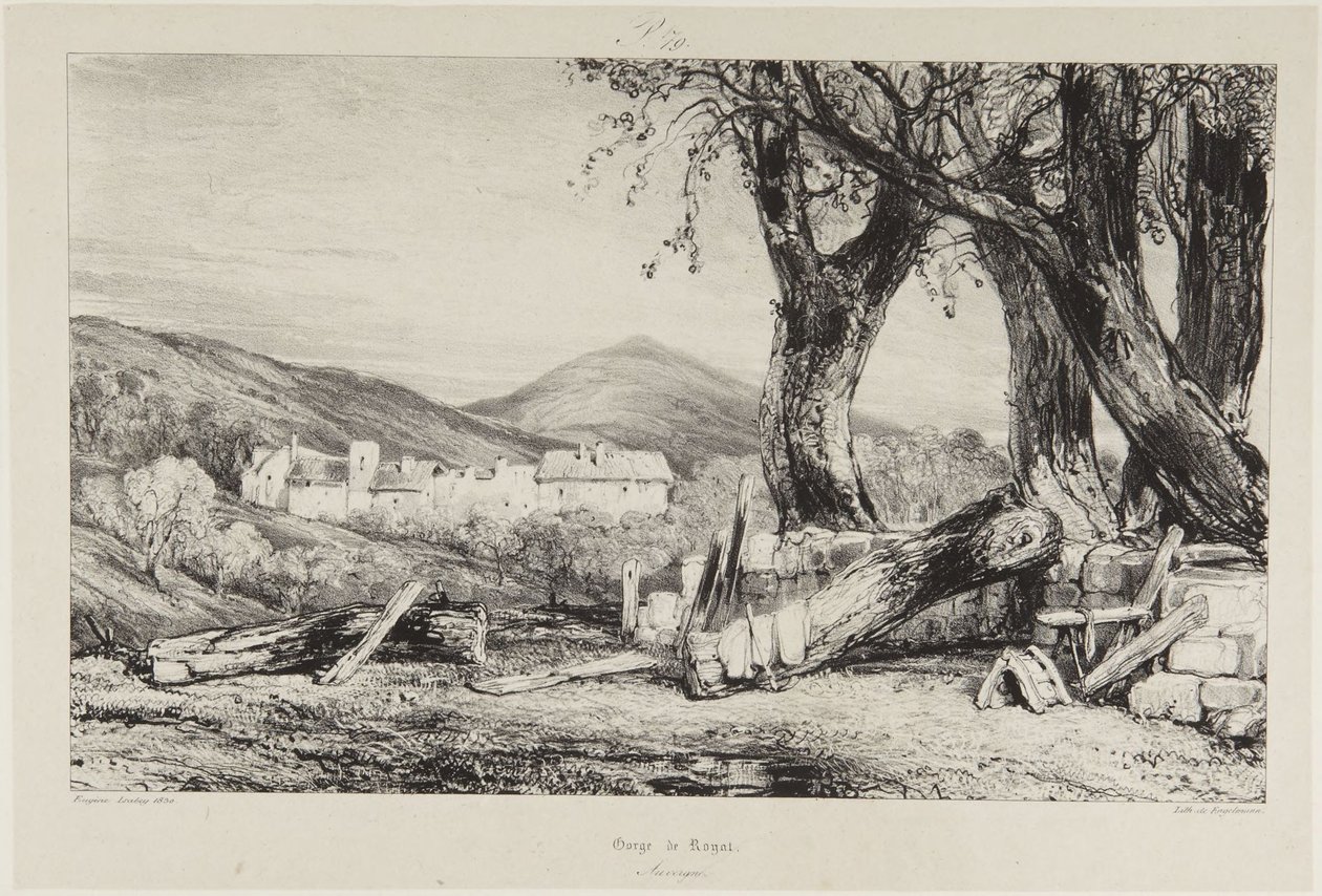 Gorge de Royat, Auvergne av Eugene Isabey
