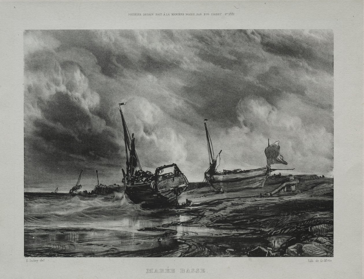 Lågvatten, 1831. av Eugene Isabey