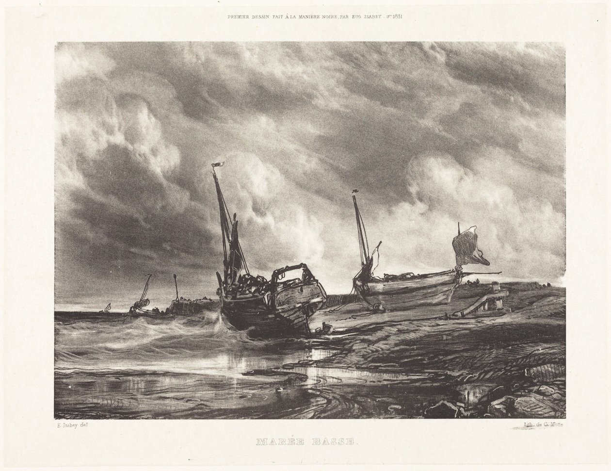 Lågvatten (Low Tide) av Eugene Isabey