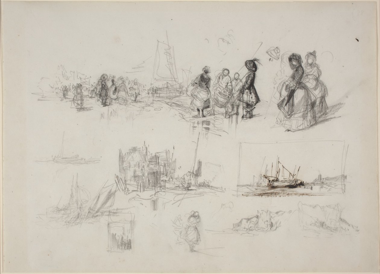 Seaside Studies av Eugene Isabey