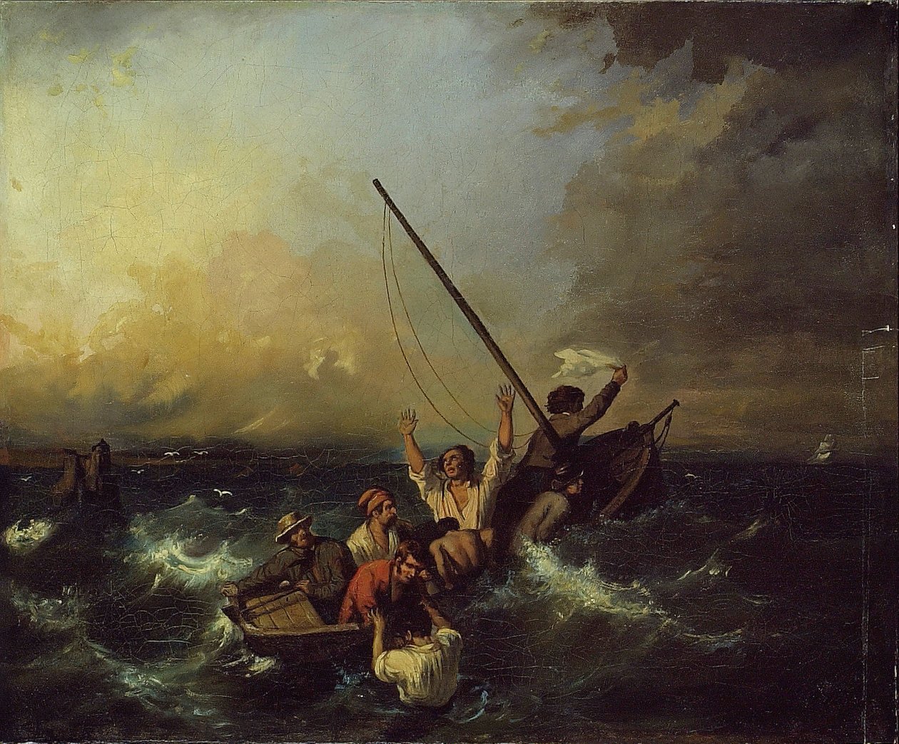 Skeppsbrott, 1800-talet. av Eugene Isabey