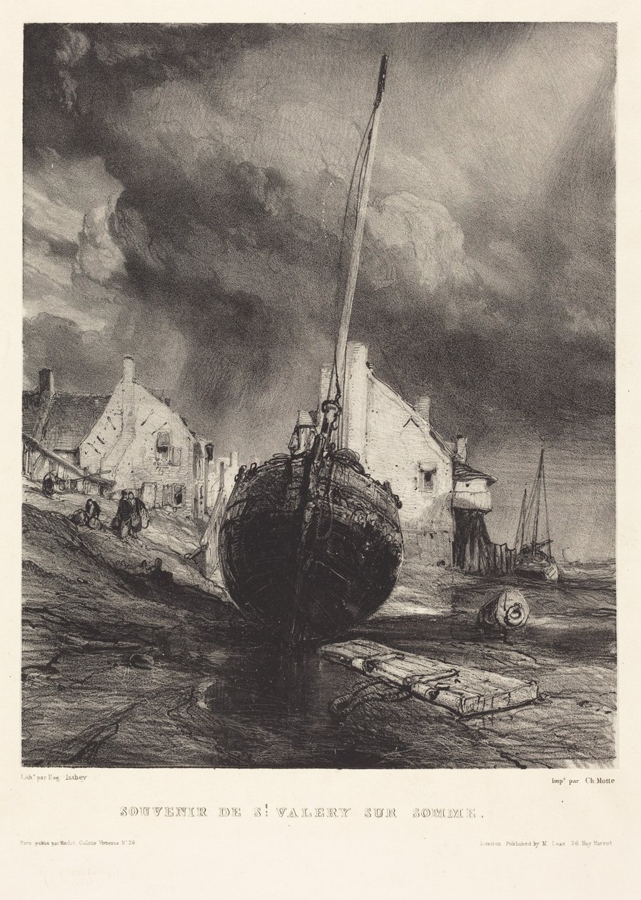Minne från Saint-Valéry-sur-Somme av Eugene Isabey