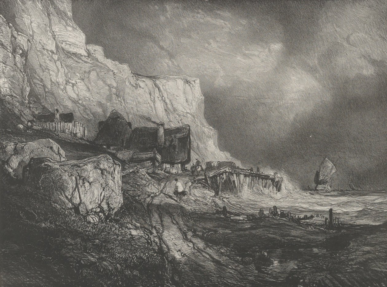 Dieppes omgivningar, 1833. av Eugene Isabey