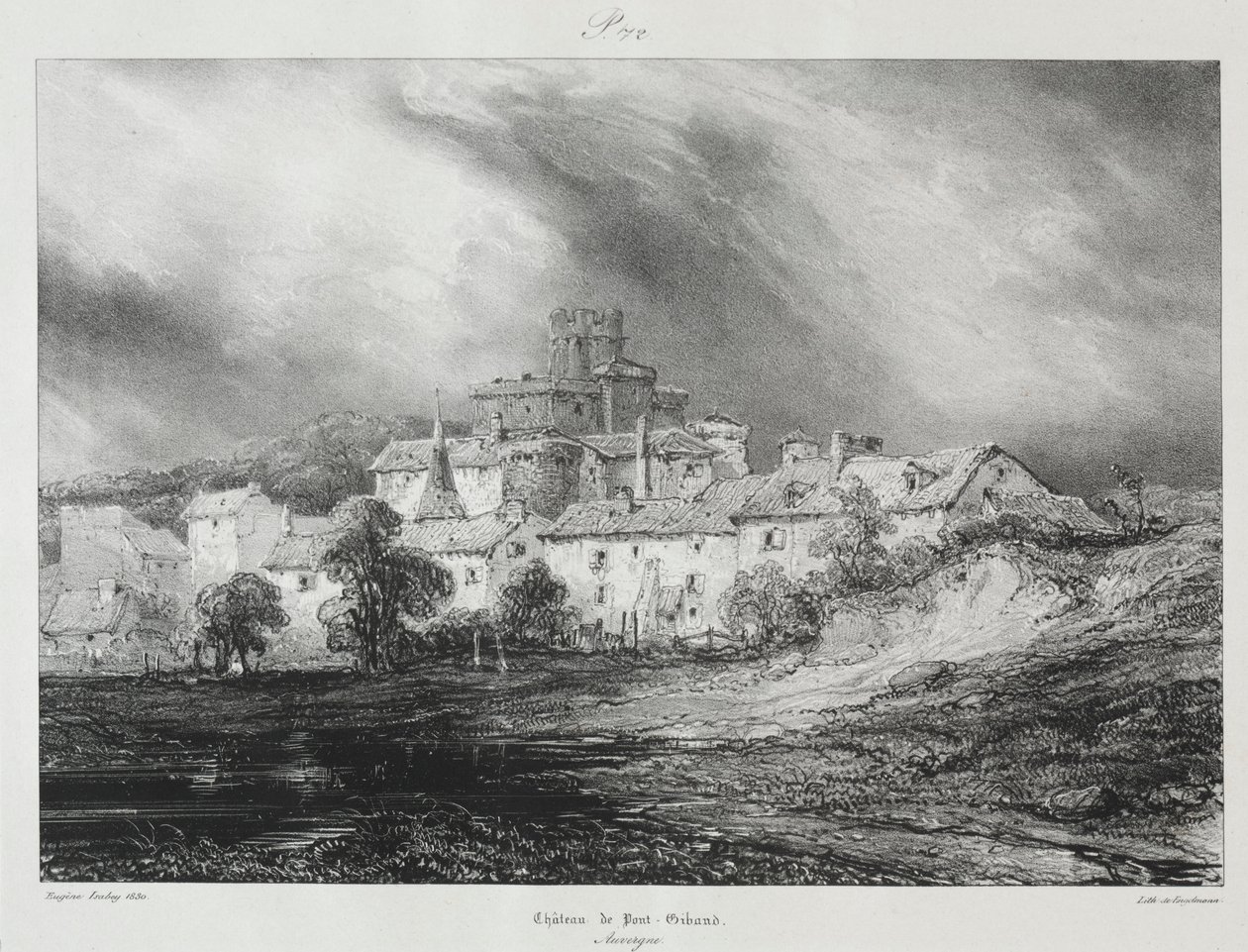 Pittoreska och romantiska resor i det antika Frankrike, Auvergne..., 1830. av Eugene Isabey