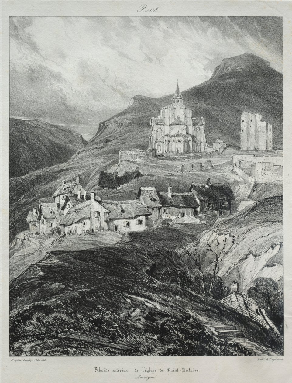 Pittoreska och romantiska resor i det antika Frankrike, Auvergne..., 1831. av Eugene Isabey