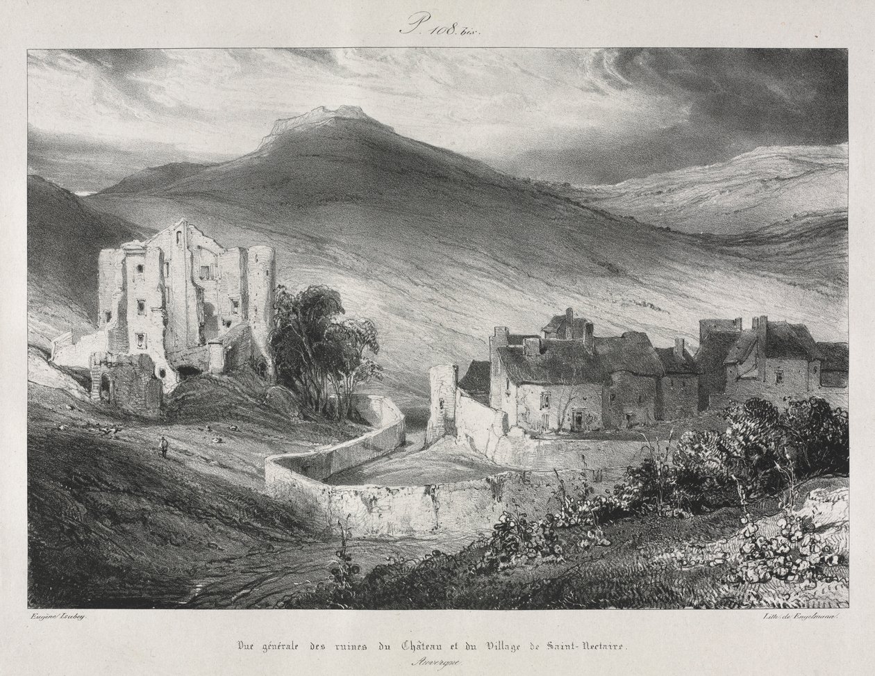 Pittoreska och romantiska resor i det antika Frankrike, Auvergne..., 1831. av Eugene Isabey