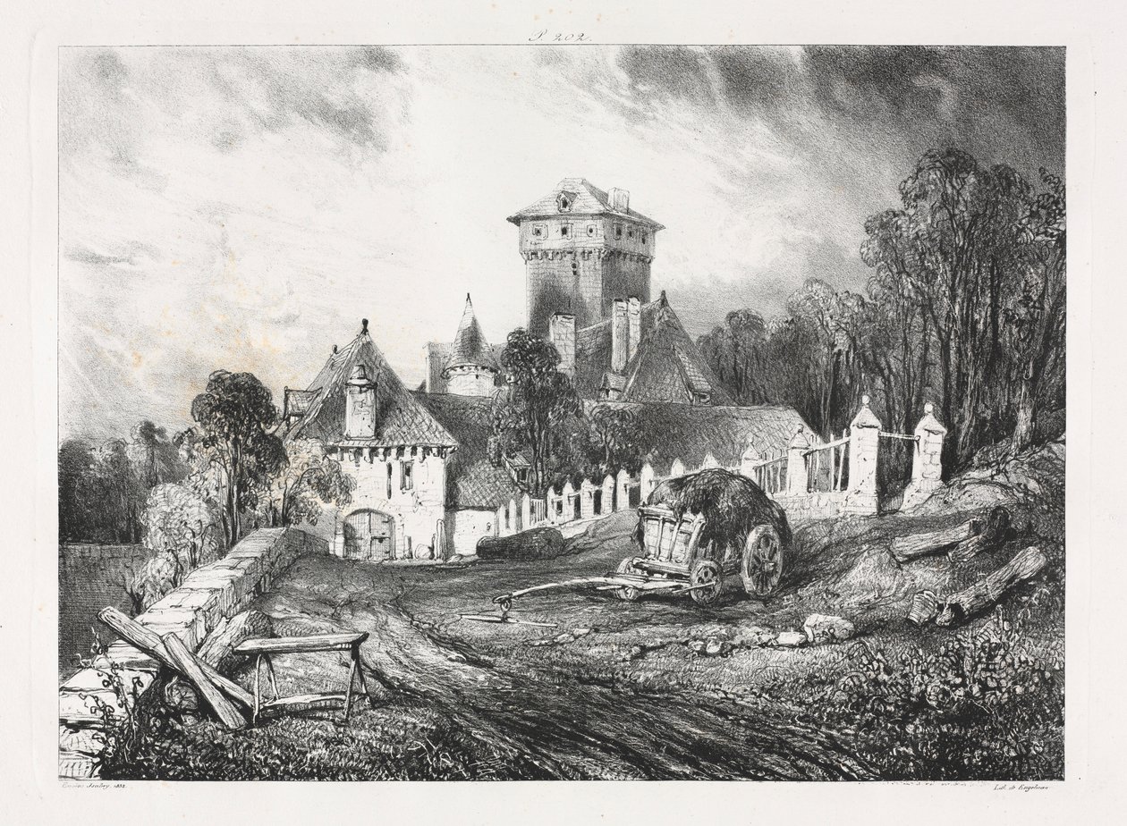 Pittoreska och romantiska resor i det antika Frankrike, Auvergne..., 1832. av Eugene Isabey