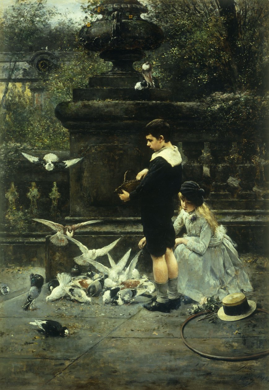 Mata duvorna, 1887 av Eugene Joors