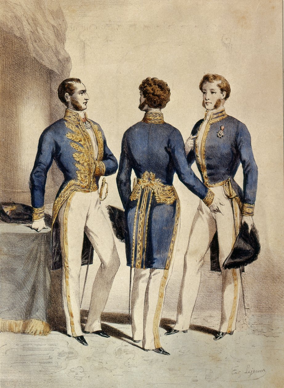 Statens råd, uniformer för vicepresidenten, rådgivaren och befälhavaren, 1853 av Eugene Joseph Lejeune