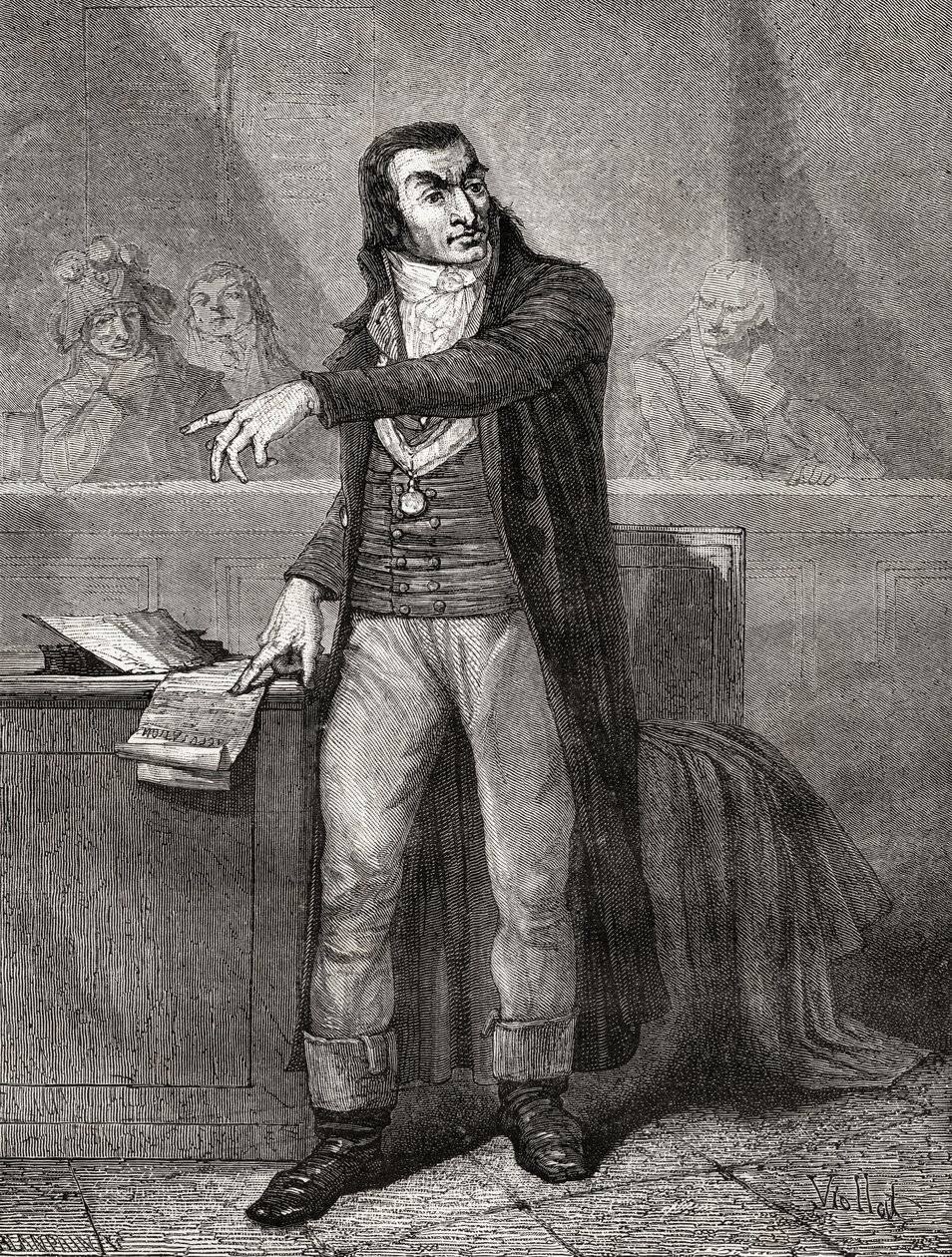 Antoine Quentin Fouquier-Tinville (1746-95), graverad av Blanpain av Eugene Joseph Viollat