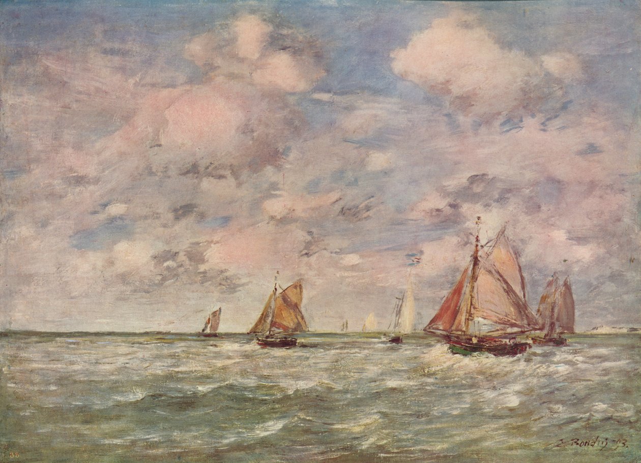 Ett havslandskap, c1850 av Eugene Louis Boudin